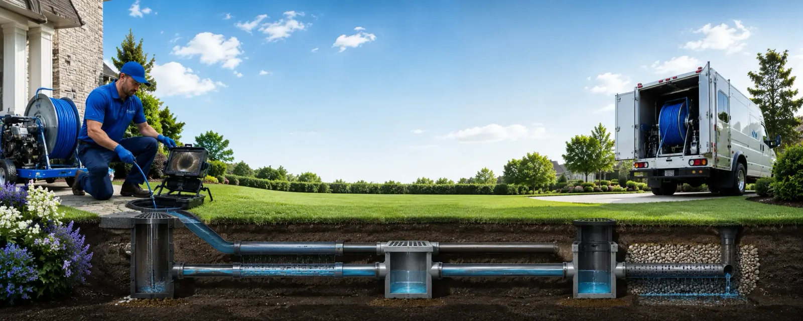 Outdoor drain cleaning information for Folsom, PA